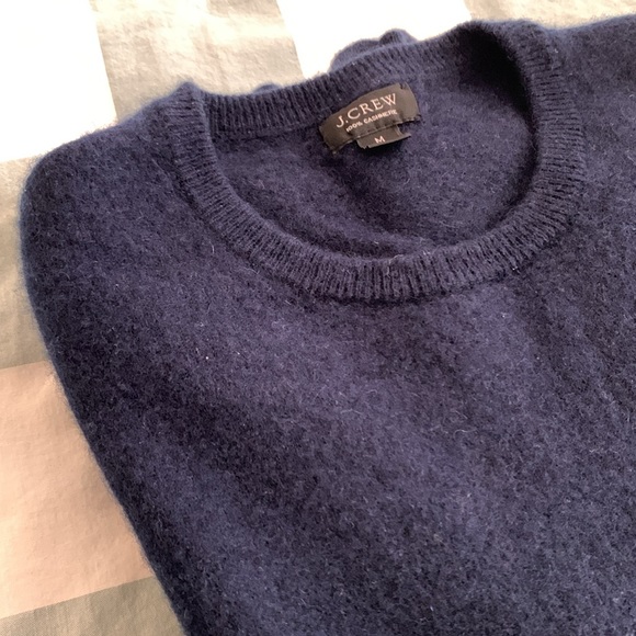 JCrew Dark Blue Navy Cashmere Sweater Size M - Picture 2 of 9